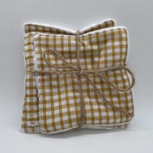 Cotons Lavables (lot de 5) VICHY JAUNE