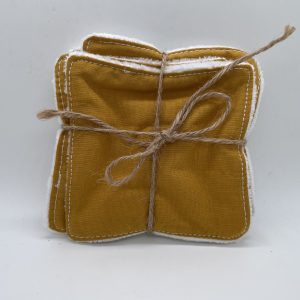 Cotons Lavables (lot de 5) Uni moutarde